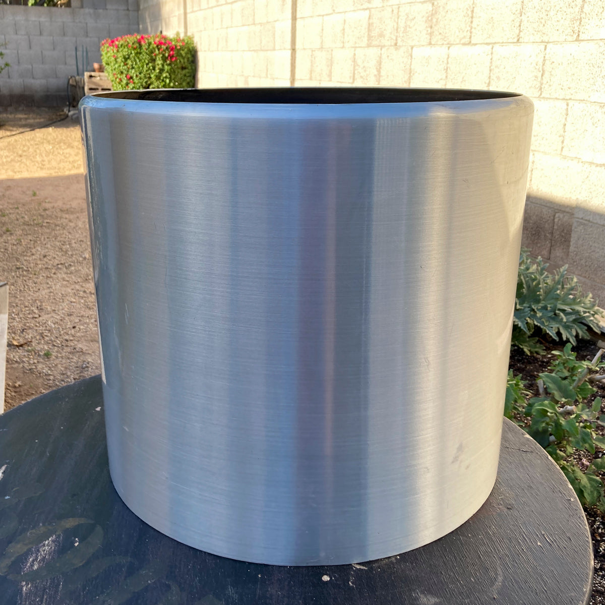 Large Silver Aluminum Container
